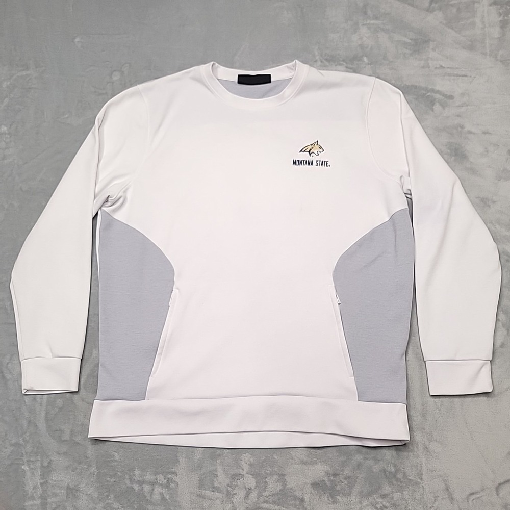 Montana State Bobcats Under Armour Sweatshirt Mens XL White Pullover Training